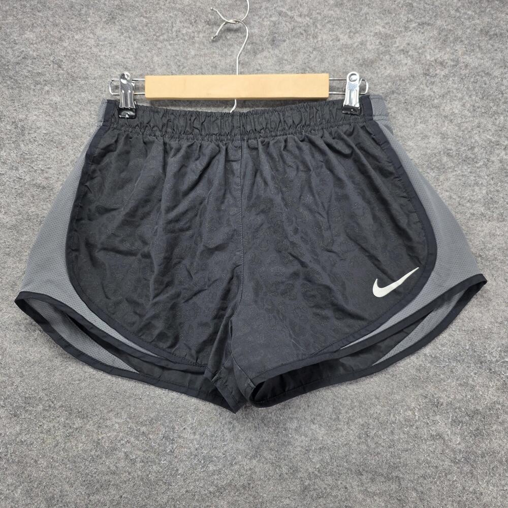 Nike Shorts Womens M Black 3 In Lined Running Athletic Dri-FIT Mesh Animal Print